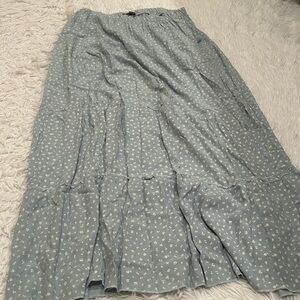 Women's Brandy Melville Blue Tiered Floral Izzy Skirt